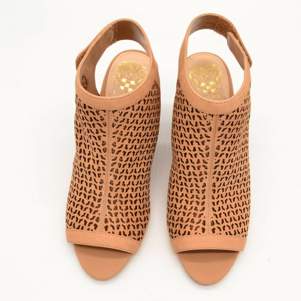 Vince Camuto Dastana Leather Peep Toe Sandals NEW - Picture 4 of 6